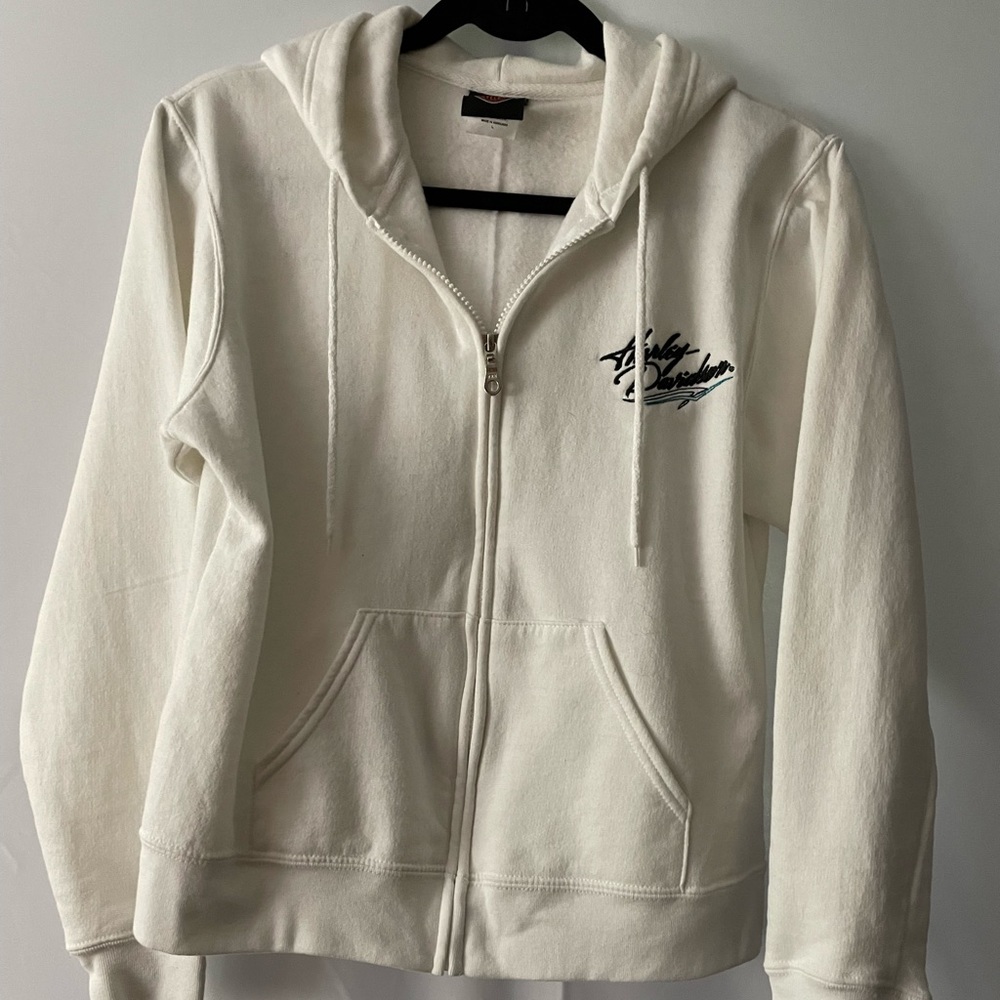 Harley Davidson woman’s hoodie white size large